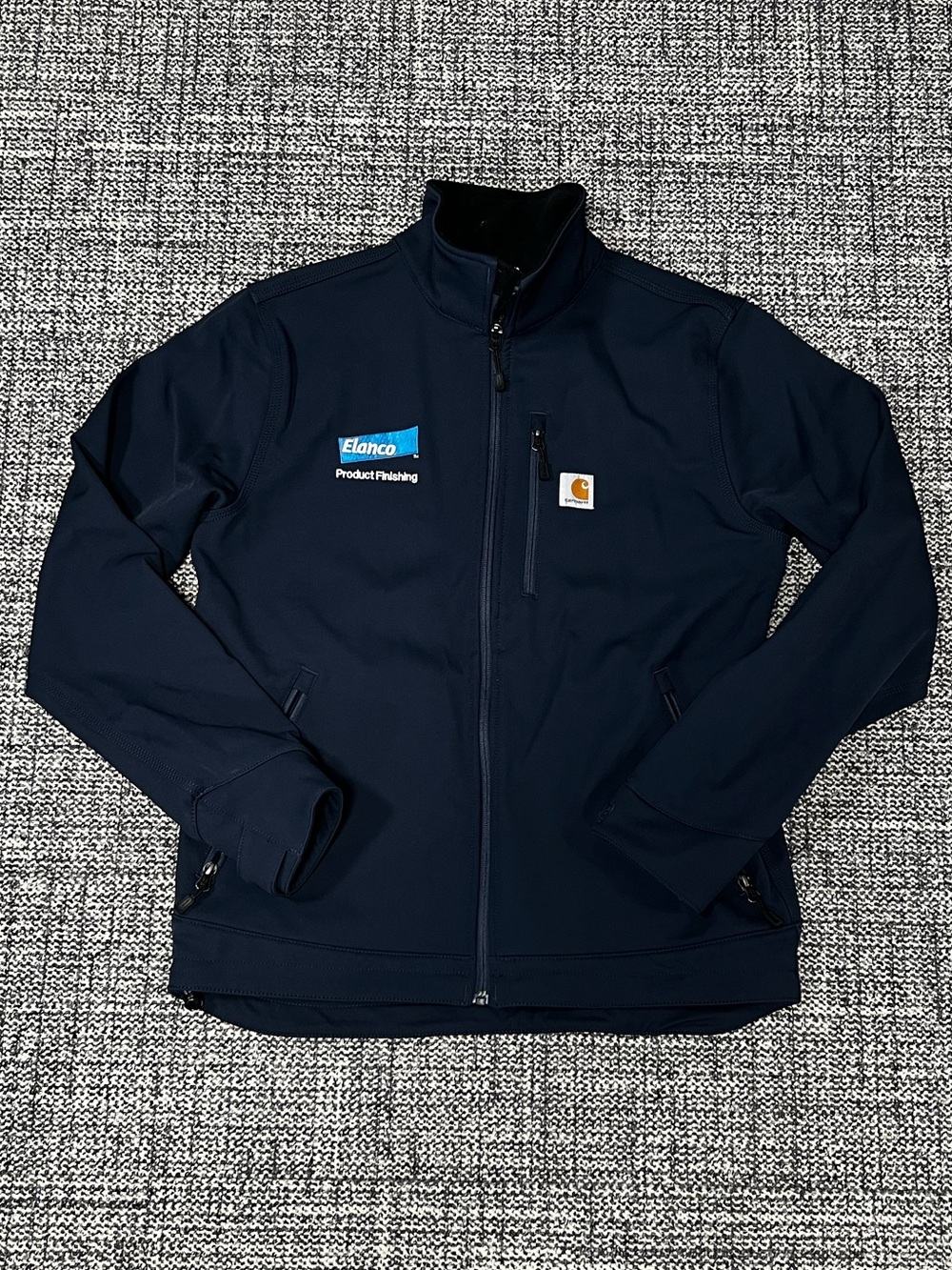 Carhartt Men’s Navy Zip-Front Softshell Jacket